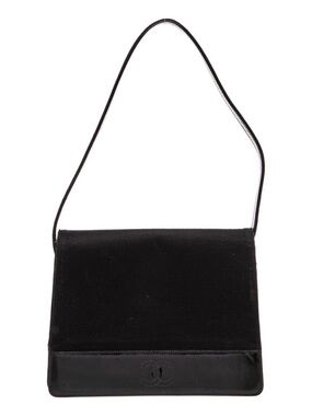 CHANEL Vintage Black Shoulder Bag with CC Logo